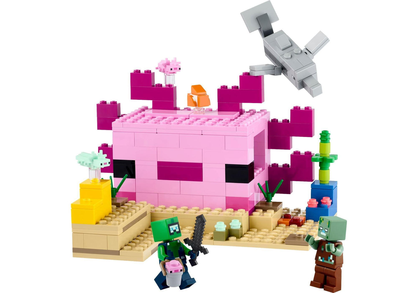 Lego 21247 Minecraft: Das Axolotl-Haus - plegobil