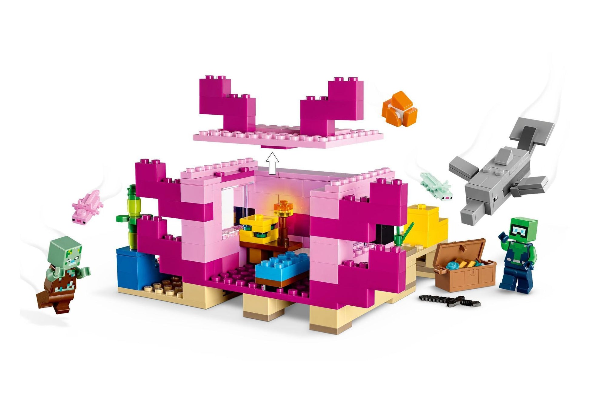 Lego 21247 Minecraft: Das Axolotl-Haus - plegobil