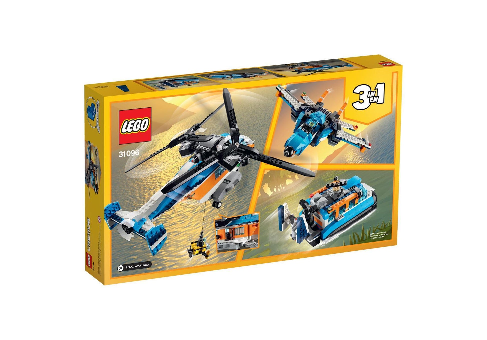 Lego 31096 Creator Doppelrotor-Hubschrauber - plegobil