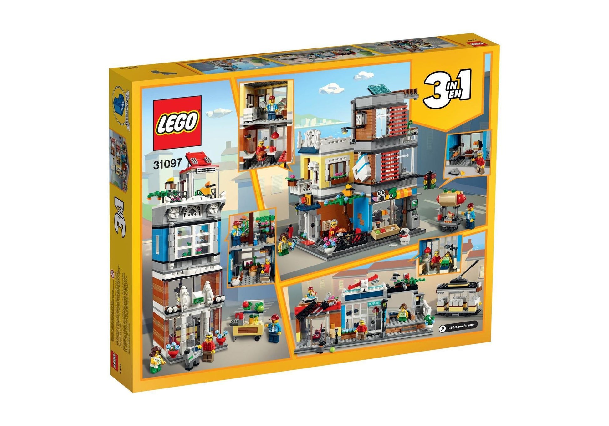 Lego 31097 Creator Stadthaus mit Zoohandlung & Café - plegobil
