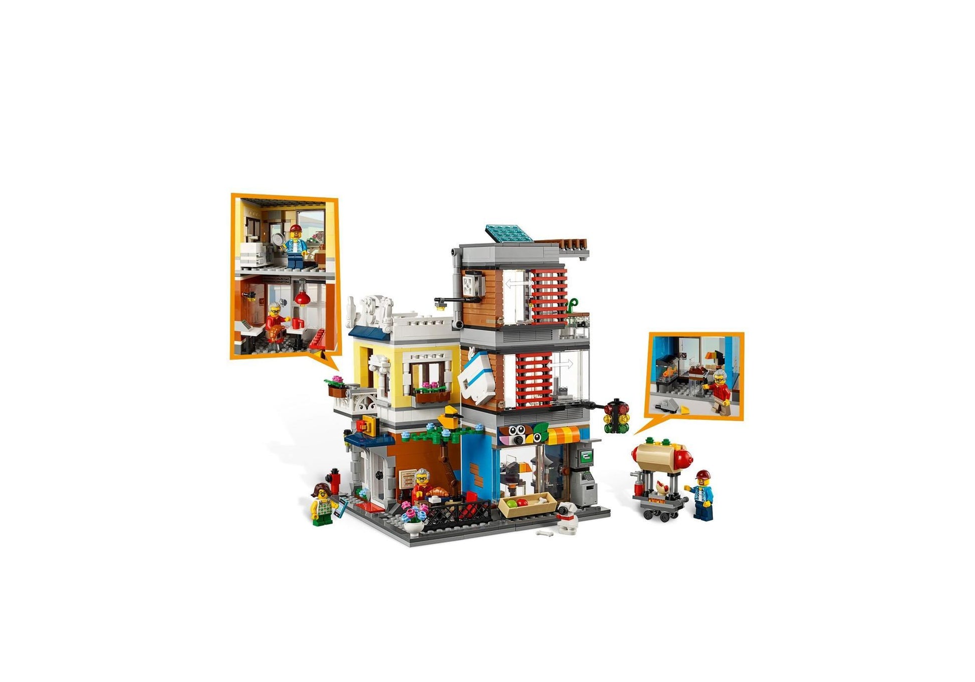 Lego 31097 Creator Stadthaus mit Zoohandlung & Café - plegobil