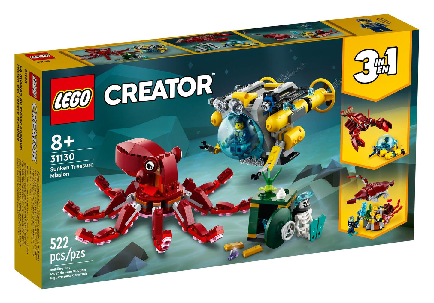 Lego 31130 Creator 3-in-1 Sets: Schatzsuche am Meeresgrund - plegobil