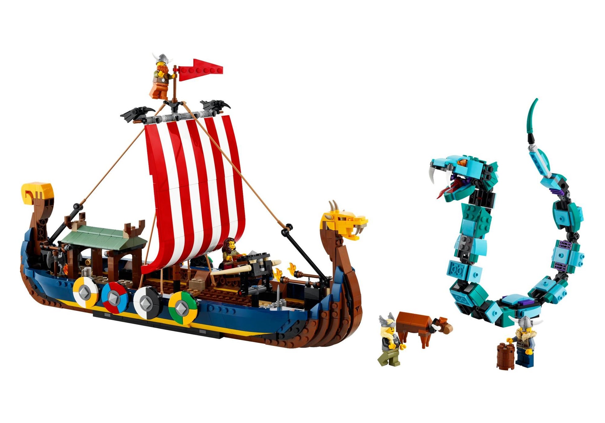 Lego 31132 Creator 3-in-1 Sets: Wikingerschiff mit Midgardschlange - plegobil