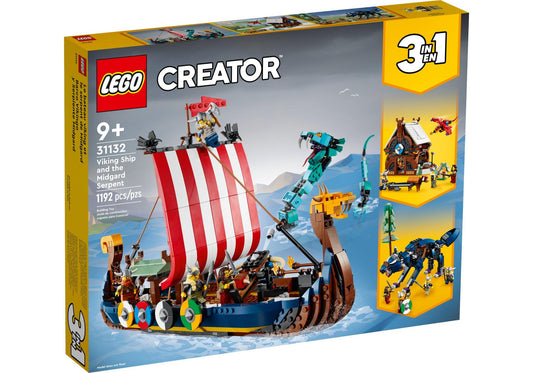 Lego 31132 Creator 3-in-1 Sets: Wikingerschiff mit Midgardschlange - plegobil