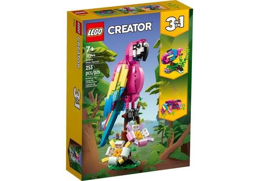 Lego 31144 Creator 3-in-1 Sets: Exotischer pinkfarbener Papagei - plegobil