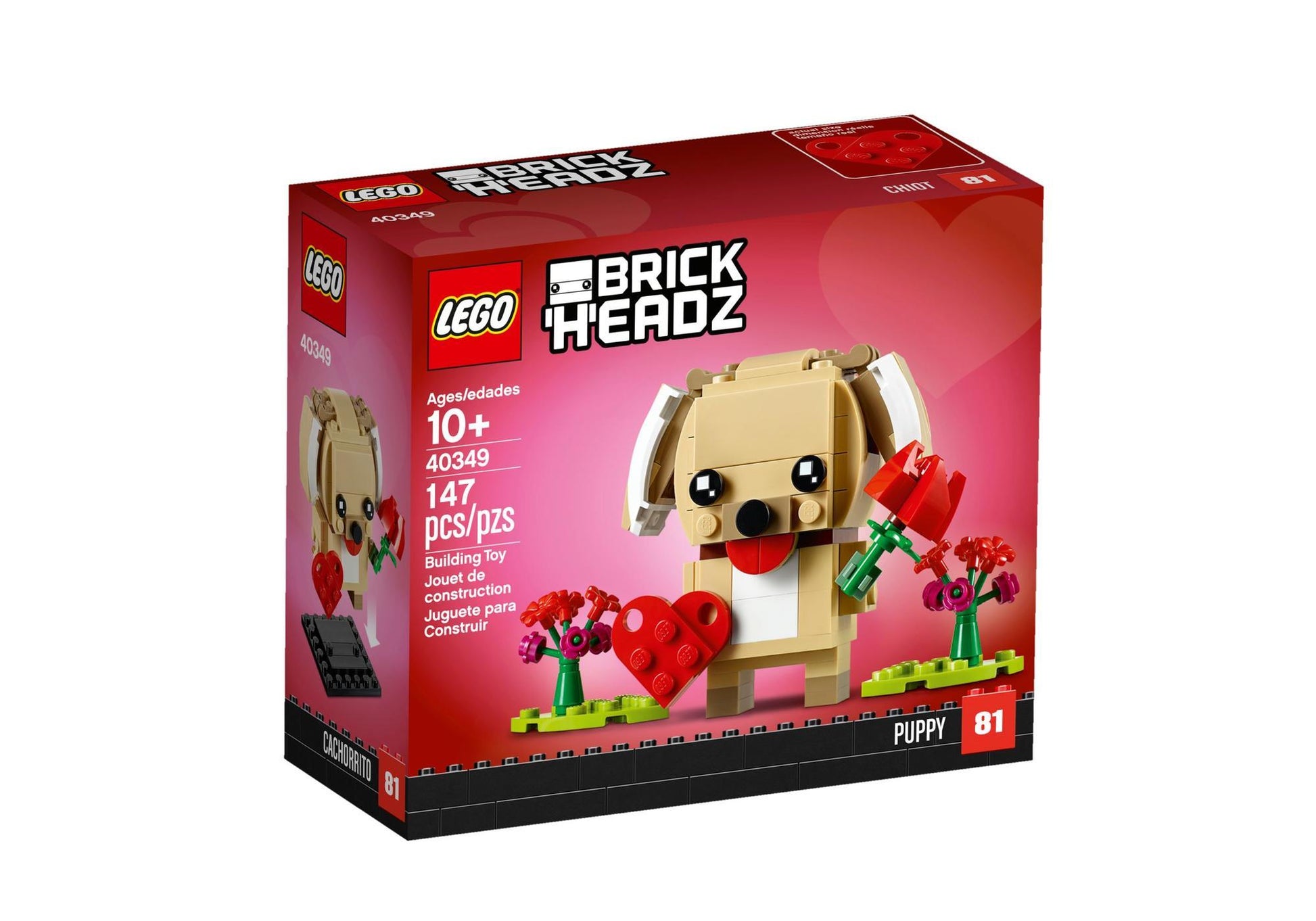 Lego 40349 BrickHeadz Valentinstag-Welpe - plegobil