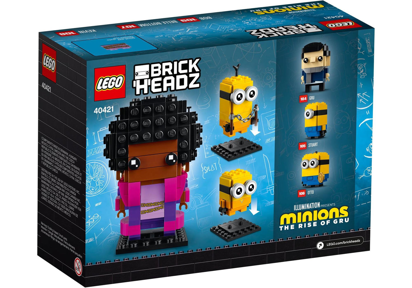 Lego 40421 BrickHeadz Minions: Belle Bottom, Kevin & Bob - plegobil