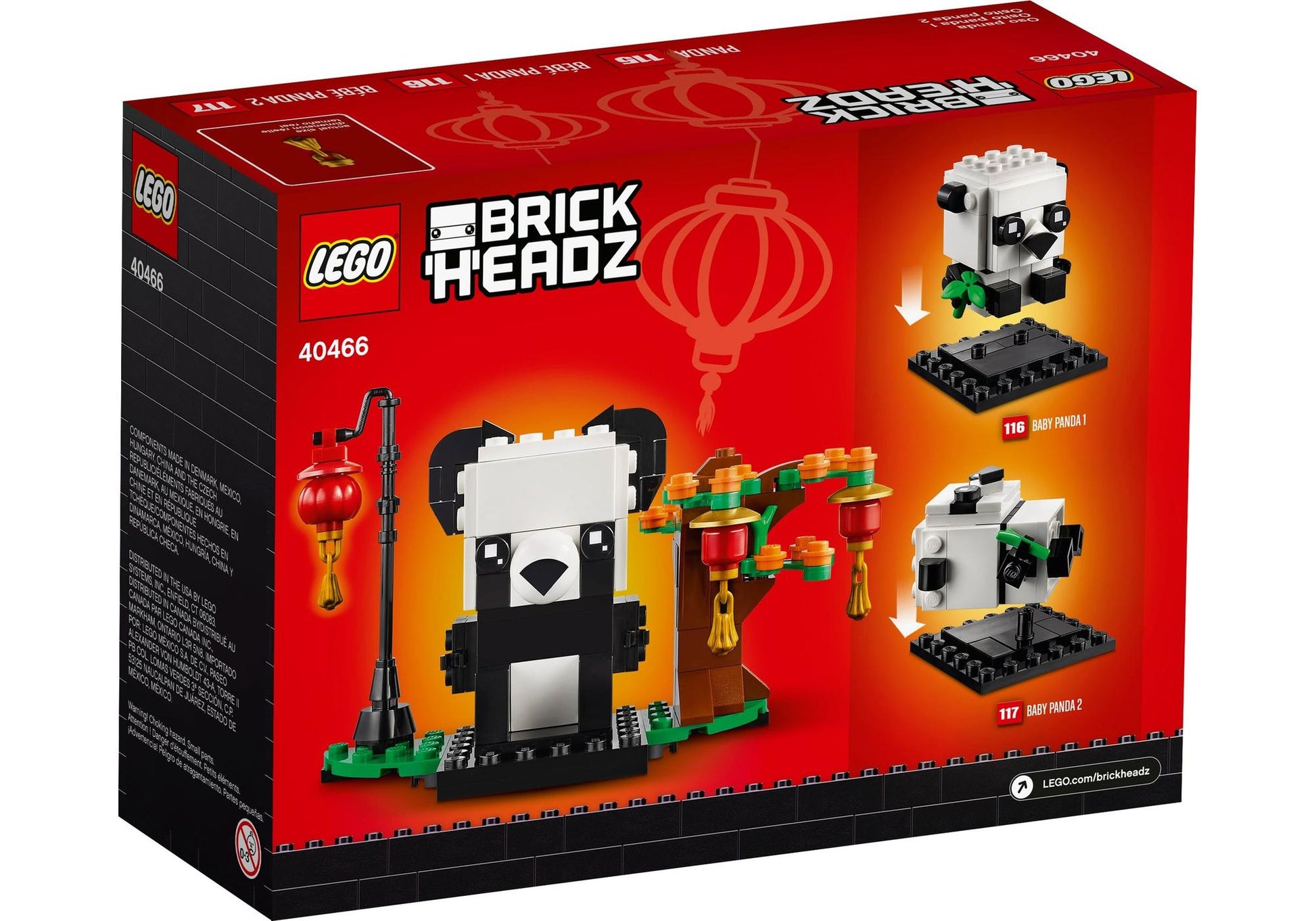 Lego 40466 BrickHeadz Pandas fürs chinesische Neujahrsfest - plegobil