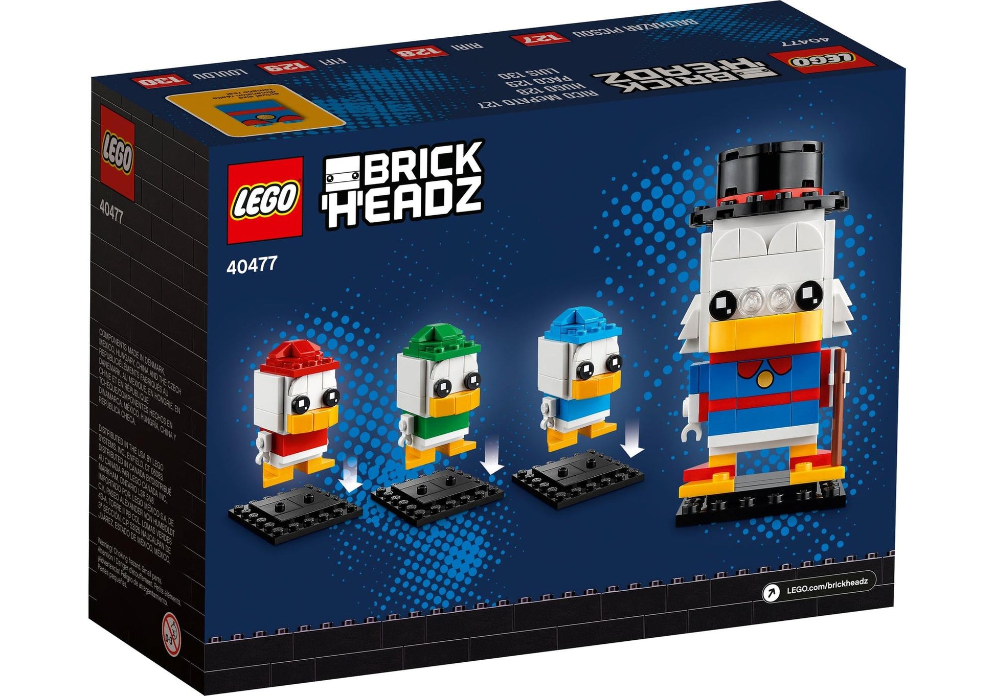 Lego 40477 BrickHeadz Disney: Dagobert Duck, Tick, Trick & Track - plegobil
