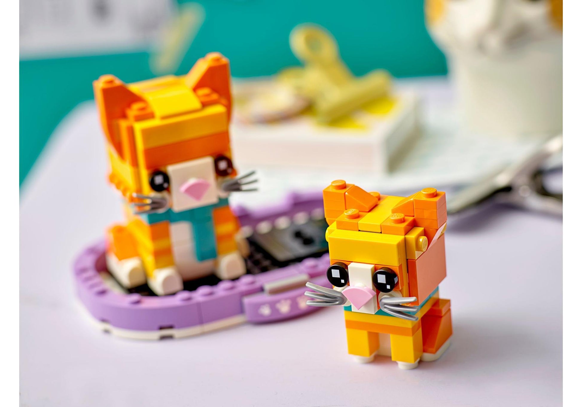 Lego 40480 BrickHeadz Pets: Rot getigerte Katze - plegobil