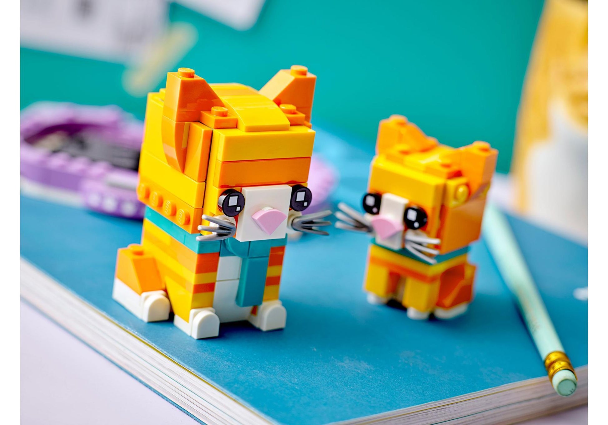 Lego 40480 BrickHeadz Pets: Rot getigerte Katze - plegobil