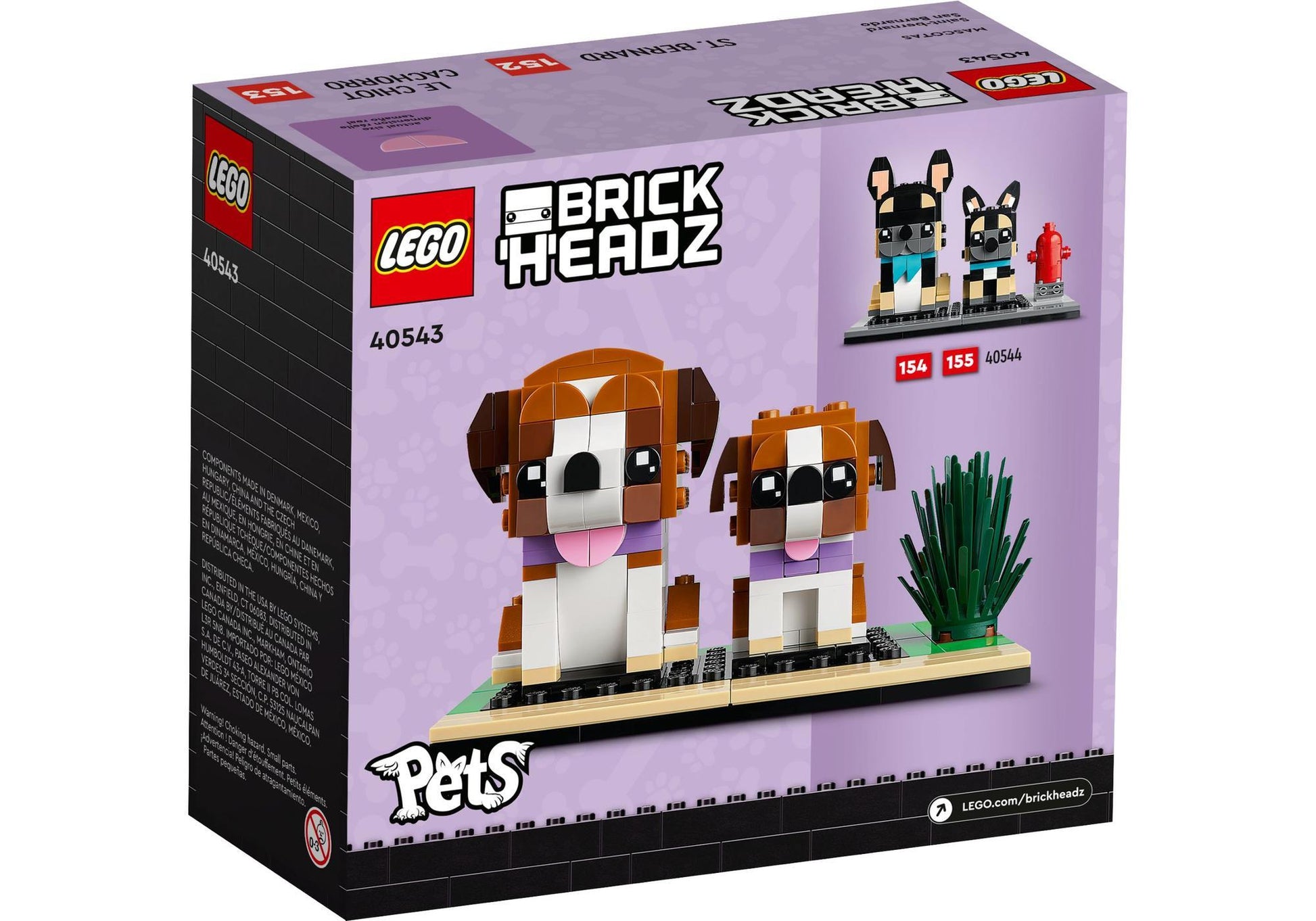 Lego 40543 BrickHeadz Pets: Bernhardiner - plegobil