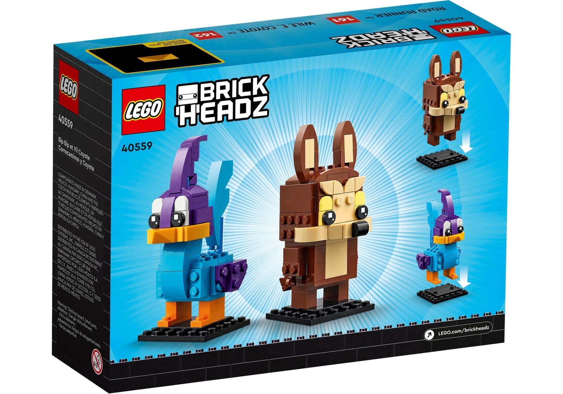 Lego 40559 BrickHeadz Looney Toons: Road Runner & Wile E, Coyote - plegobil