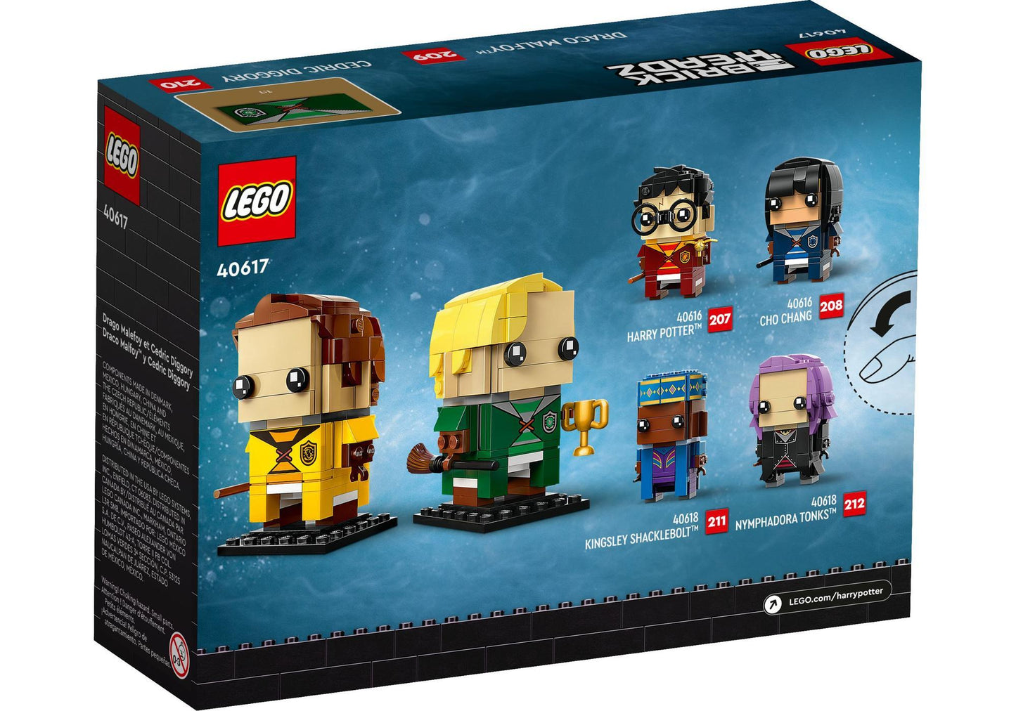 Lego 40617 BrickHeadz Harry Potter: Draco Malfoy & Cedric Diggory - plegobil