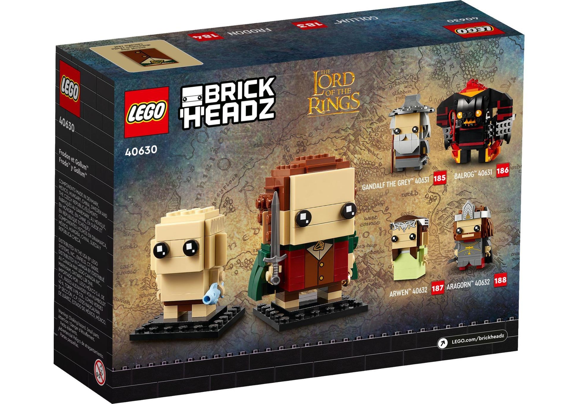 Lego 40630 BrickHeadz Herr der Ringe: Frodo und Gollum - plegobil