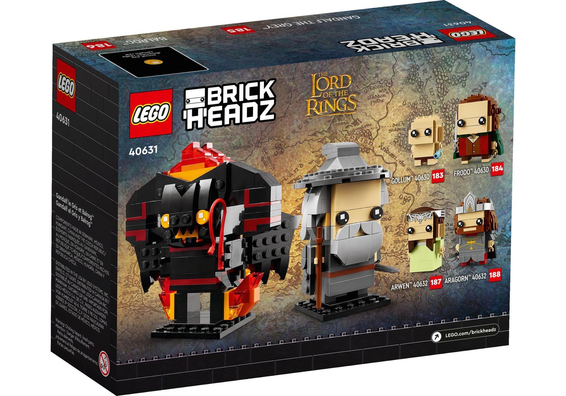 Lego 40631 BrickHeadz Herr der Ringe: Gandalf der Graue und Balrog - plegobil