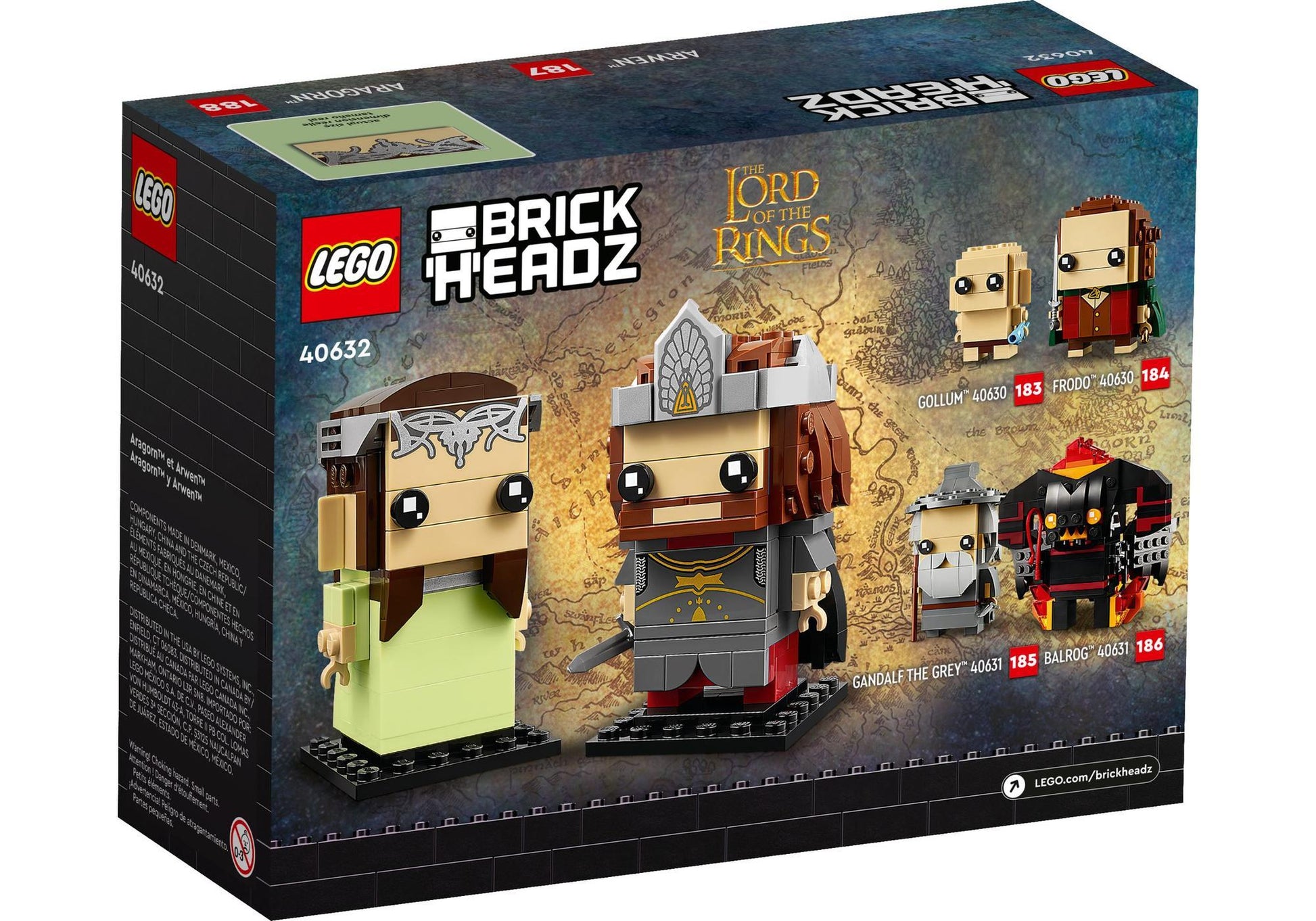 Lego 40632 BrickHeadz Herr der Ringe: Aragorn und Arwen - plegobil