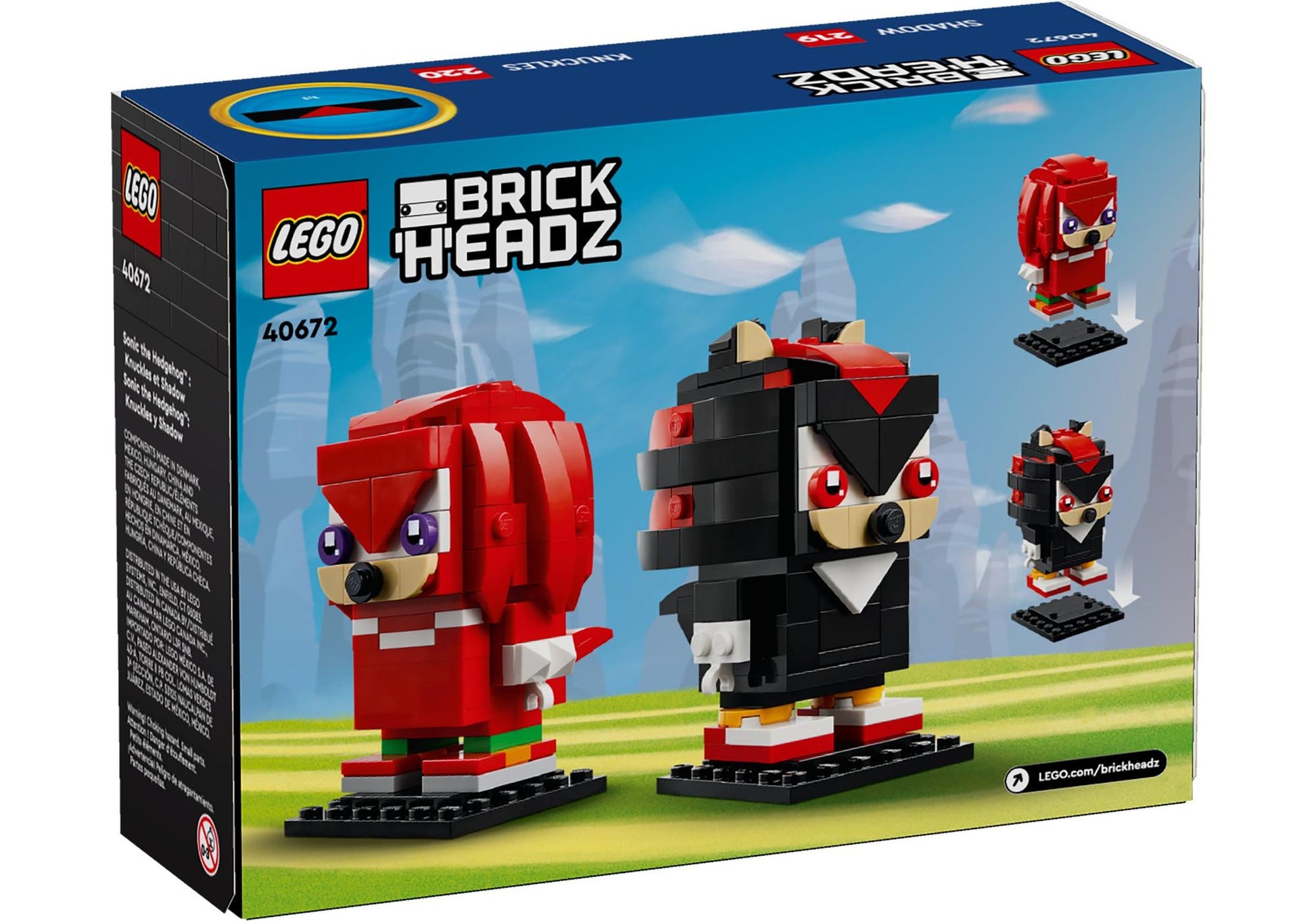 Lego 40672 BrickHeadz Sonic: Knuckles & Shadow - plegobil