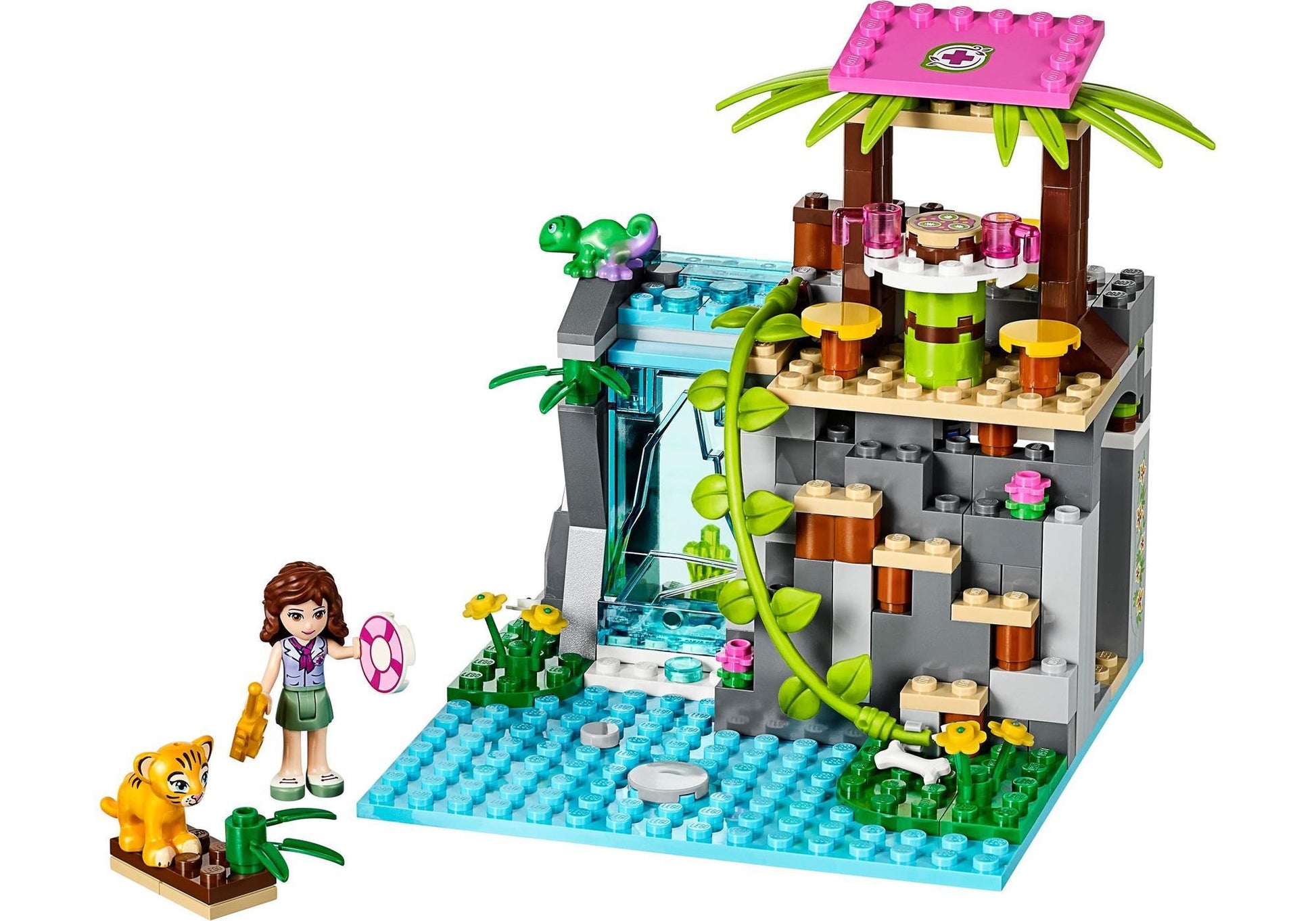 Lego 41033 Friends Einsatz am Dschungel-Wasserfall - plegobil