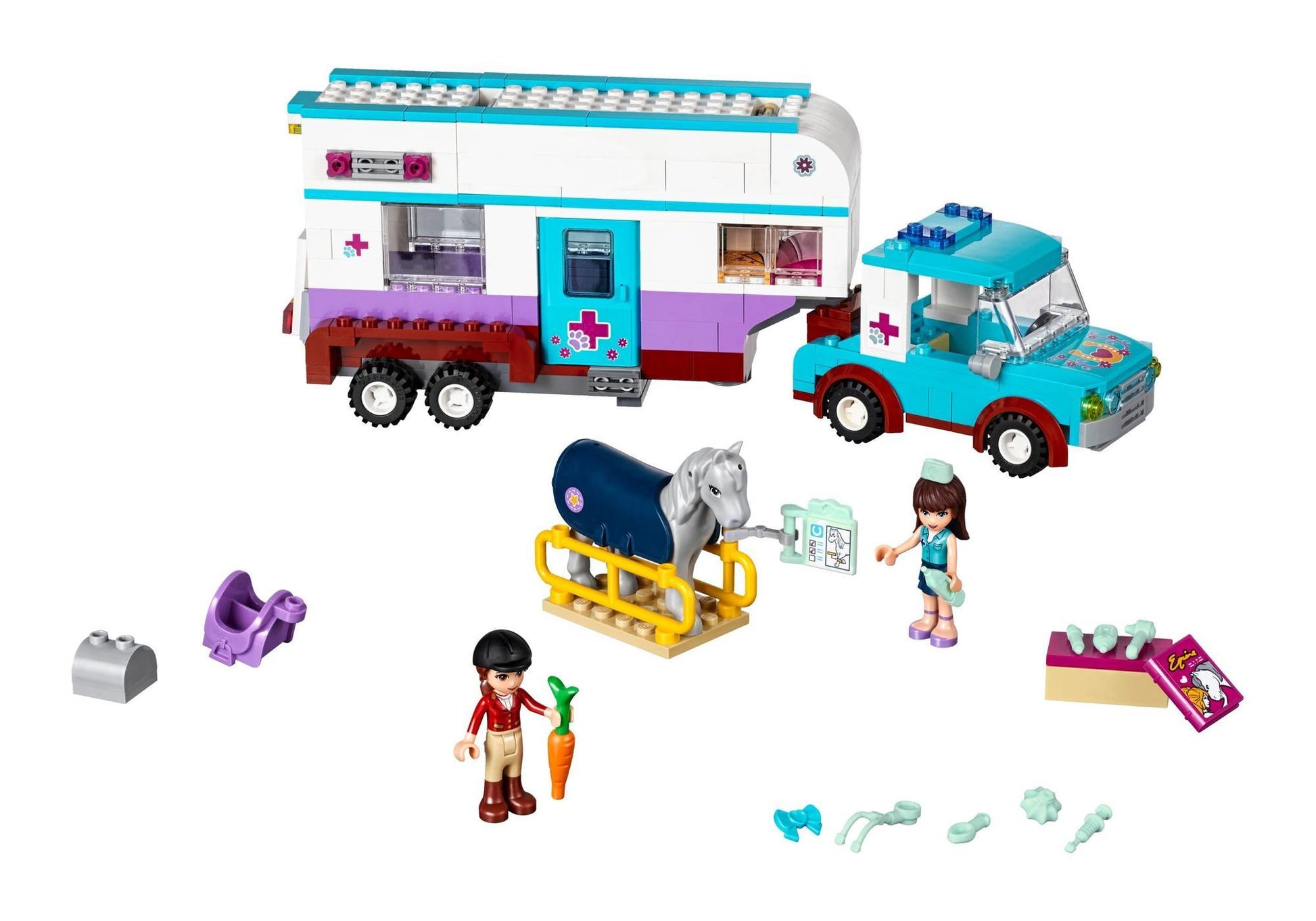 Lego 41125 Friends Pferdeanhänger und Tierärztin - plegobil