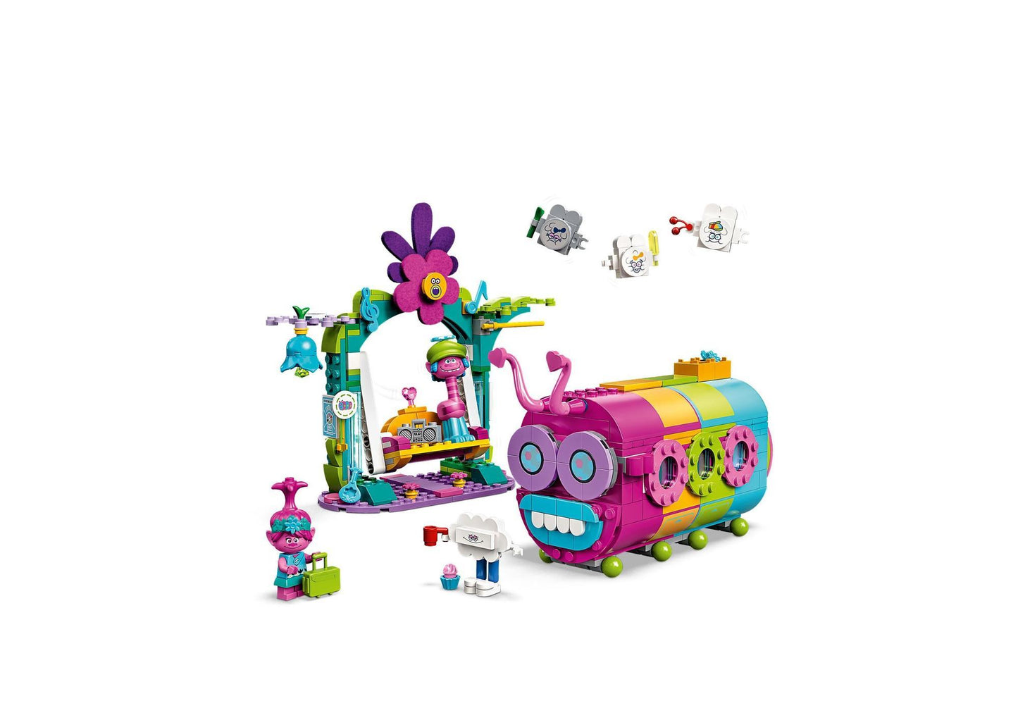Lego 41256 Trolls World Tour: Regenbogen-Raupenbus - plegobil
