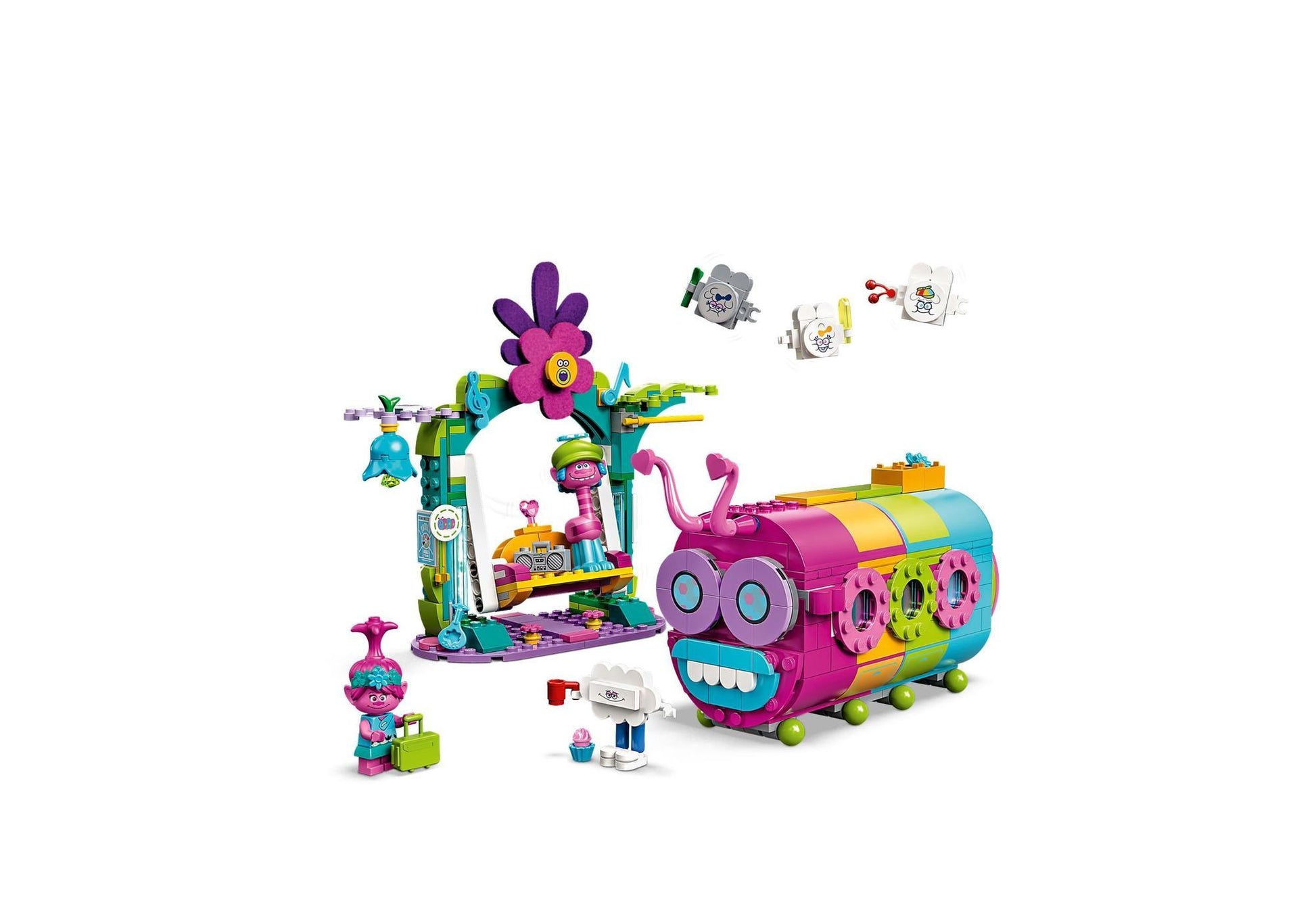 Lego 41256 Trolls World Tour: Regenbogen-Raupenbus - plegobil