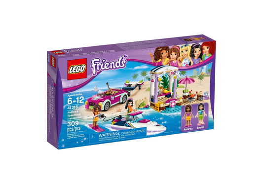 Lego 41316 Friends Andreas Rennboot-Transporter - plegobil