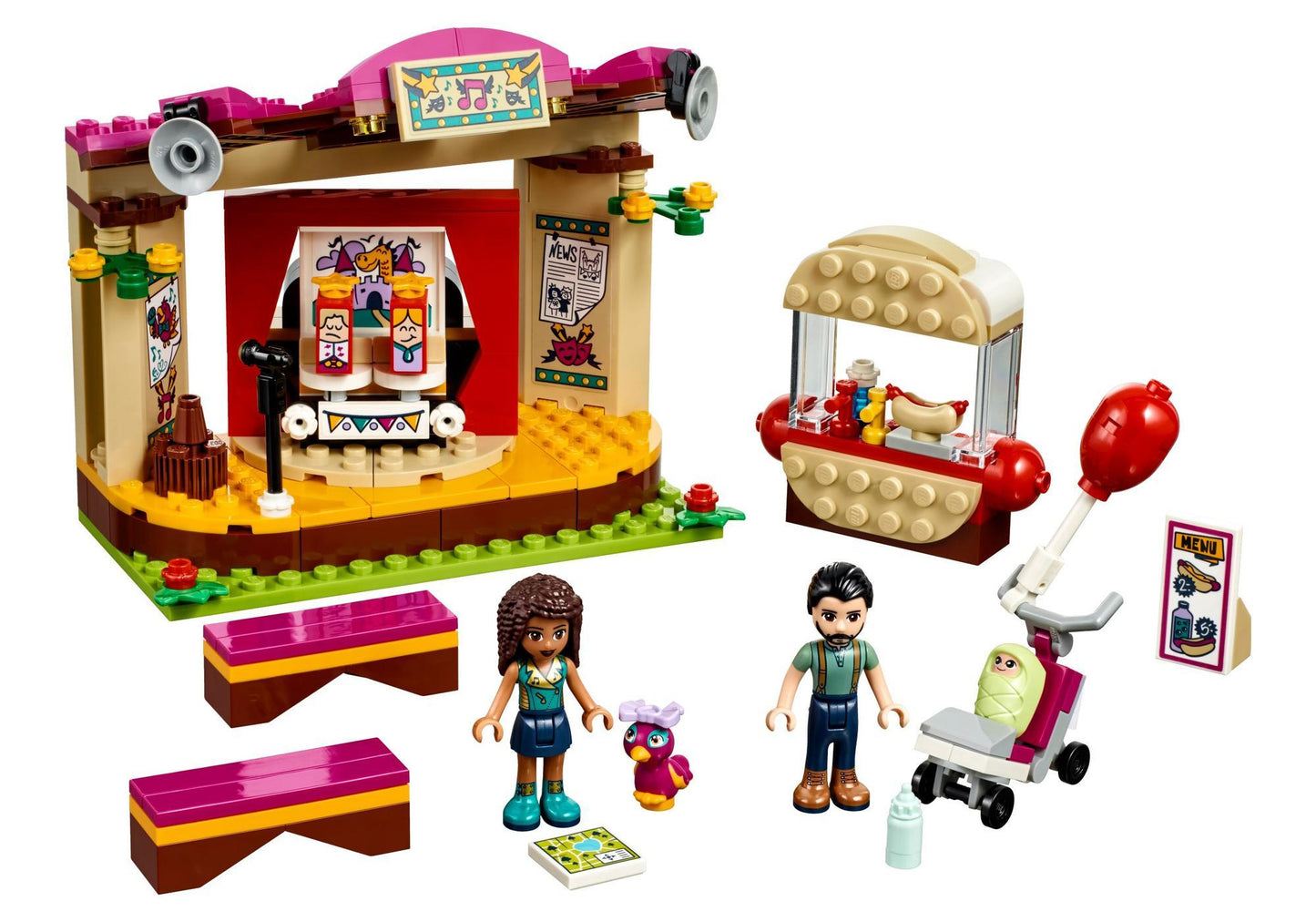 Lego 41334 Friends Andreas Bühne im Park - plegobil
