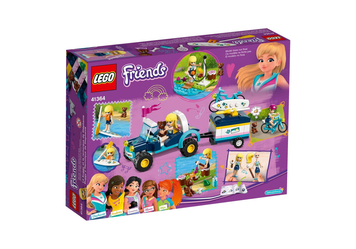 Lego 41364 Friends Stephanies Cabrio mit Anhänger - plegobil