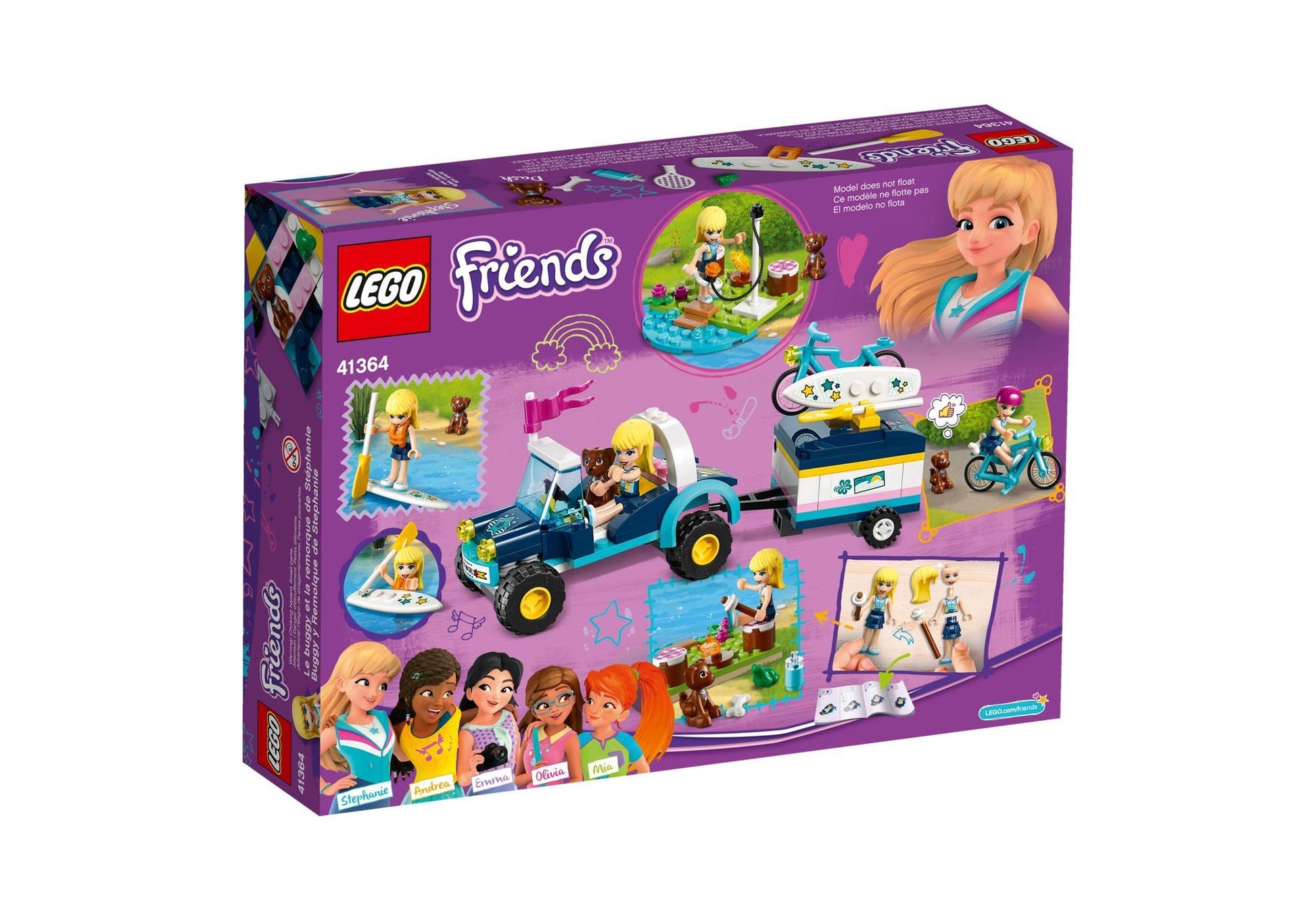 Lego 41364 Friends Stephanies Cabrio mit Anhänger - plegobil