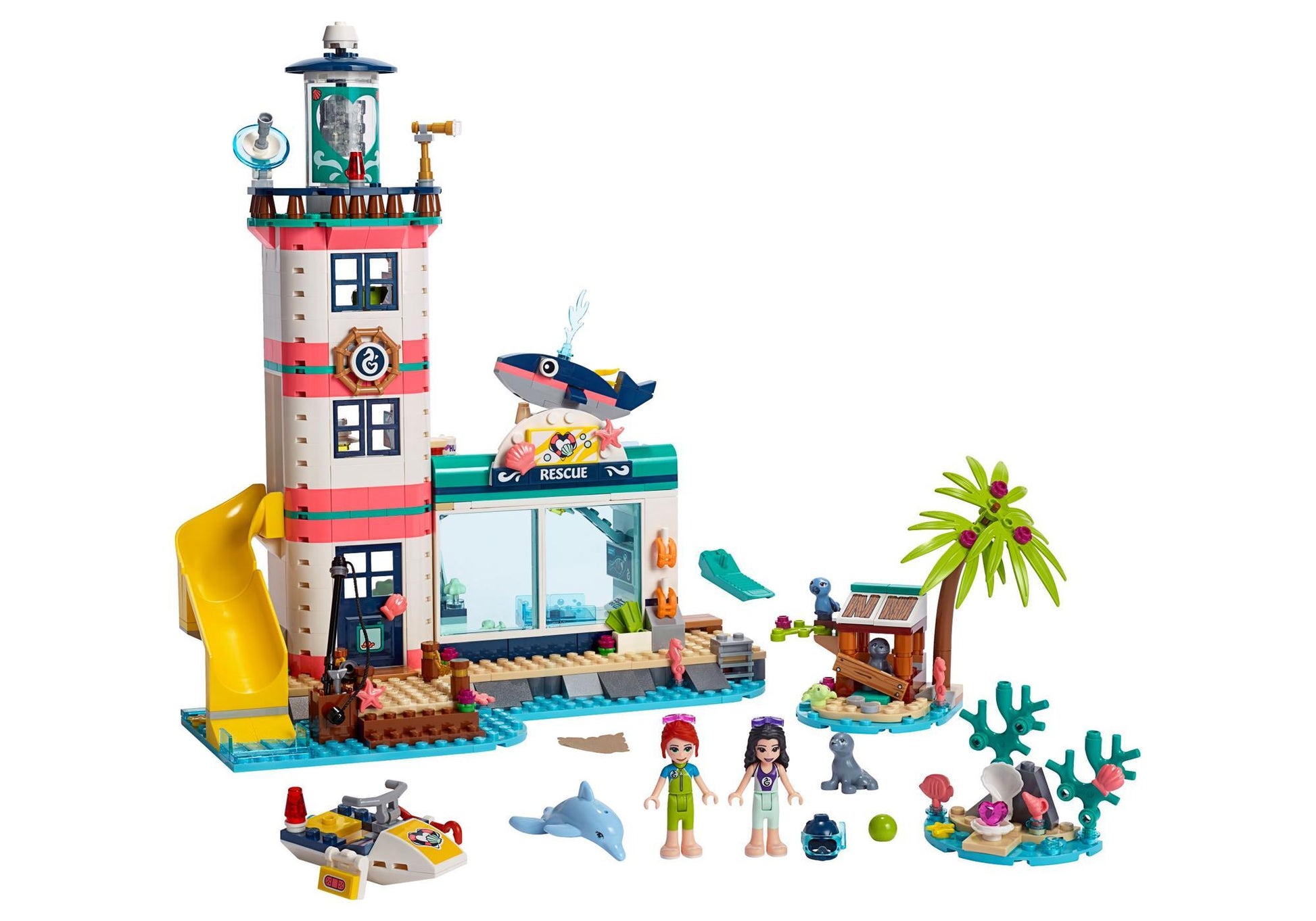 Lego 41380 Friends Leuchtturm mit Flutlicht - plegobil