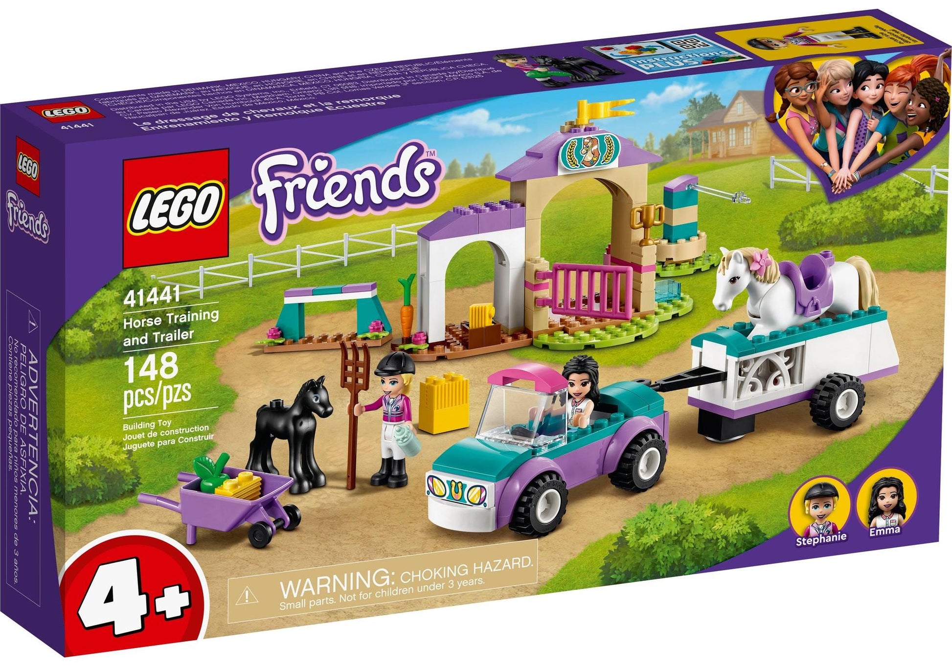 Lego 41441 Friends: Trainingskoppel und Pferdeanhänger - plegobil