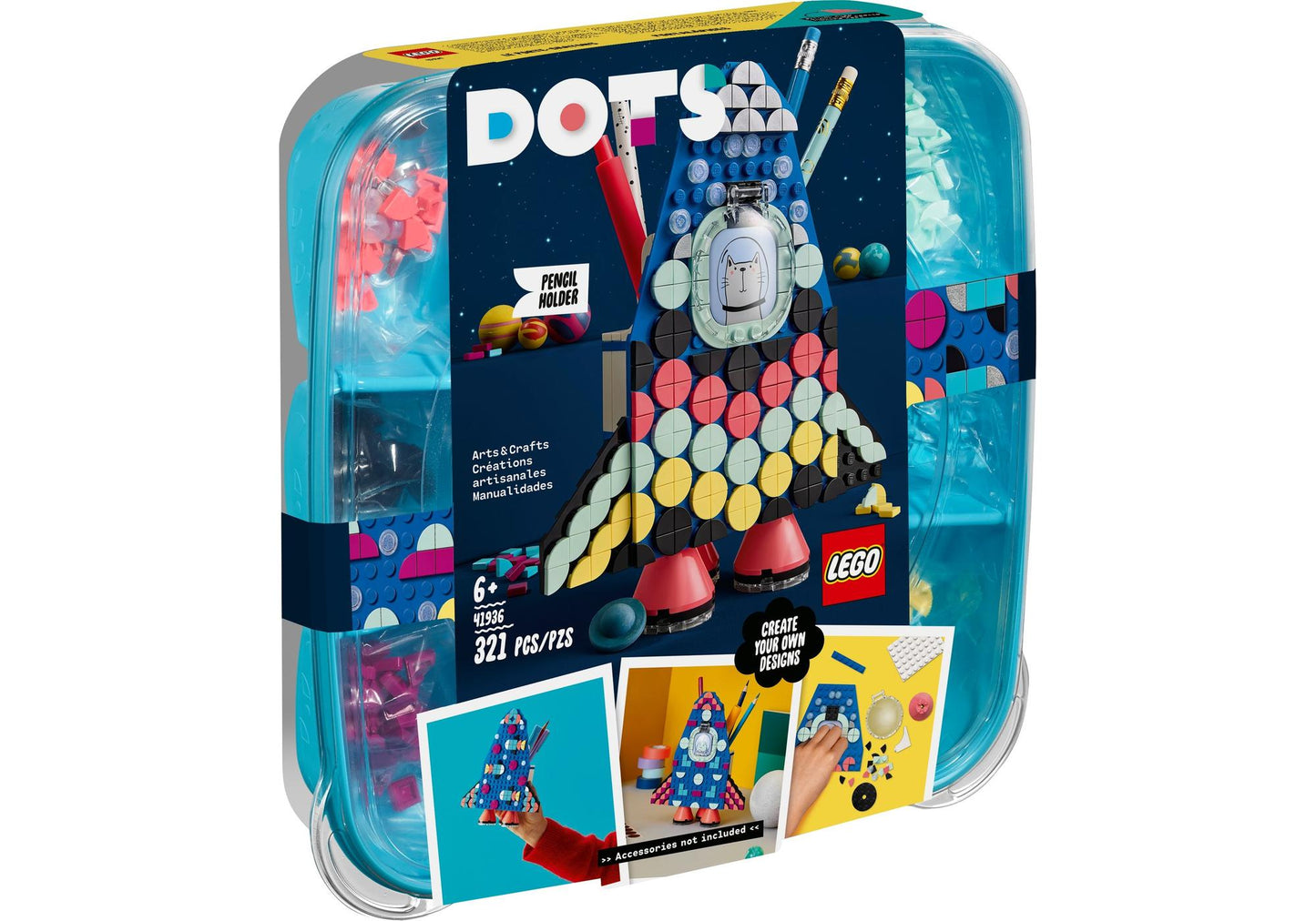 Lego 41936 DOTS Raketen Stiftehalter - plegobil
