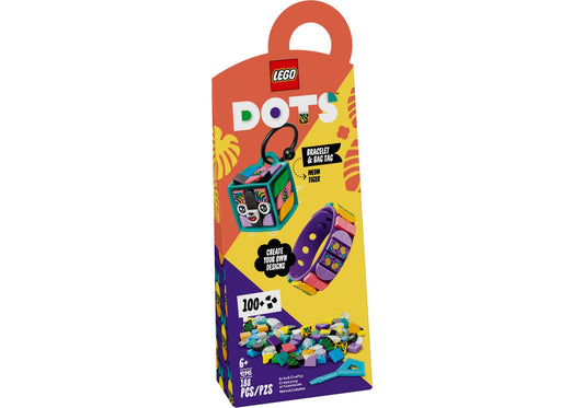 Lego 41945 DOTS Neon-Tiger Armband & Taschenanhänger - plegobil