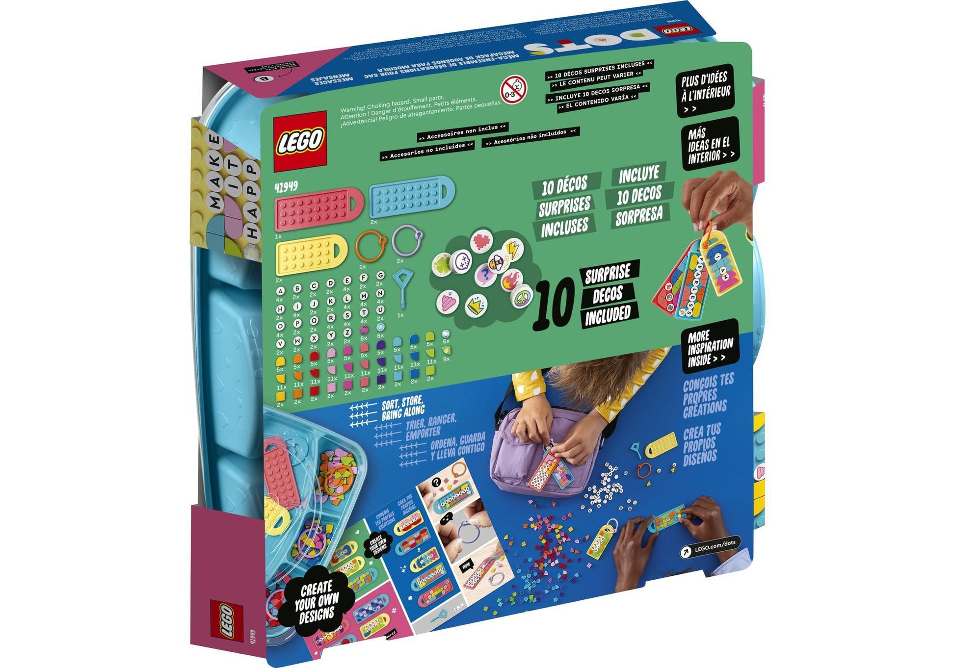 Lego 41949 DOTS Taschenanhänger Kreativset - plegobil
