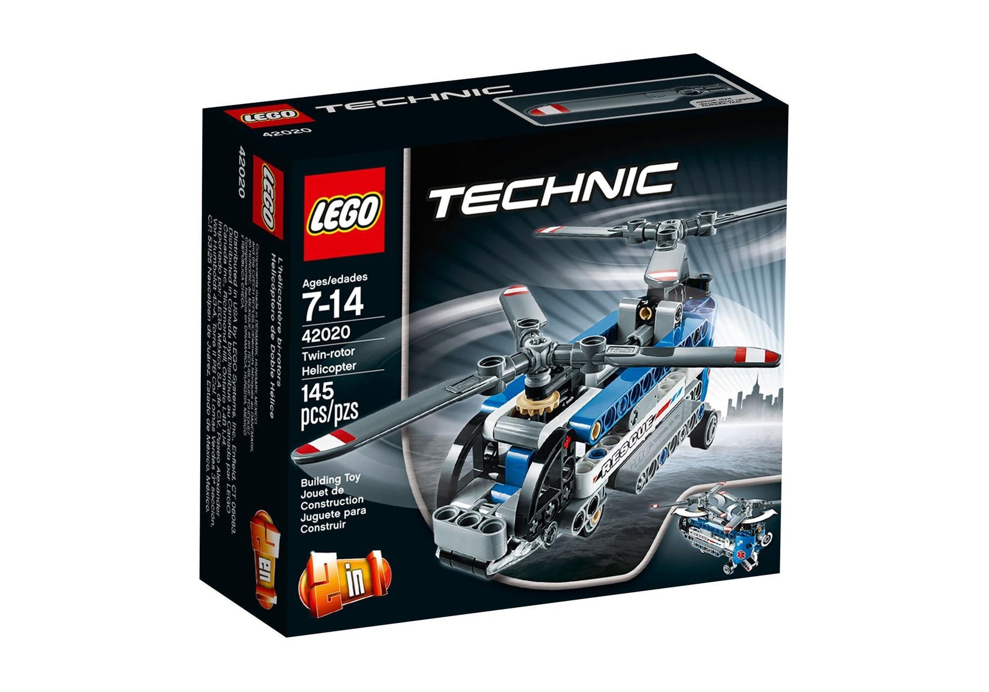 Lego 42020 Technic Doppelrotor-Hubschrauber - plegobil