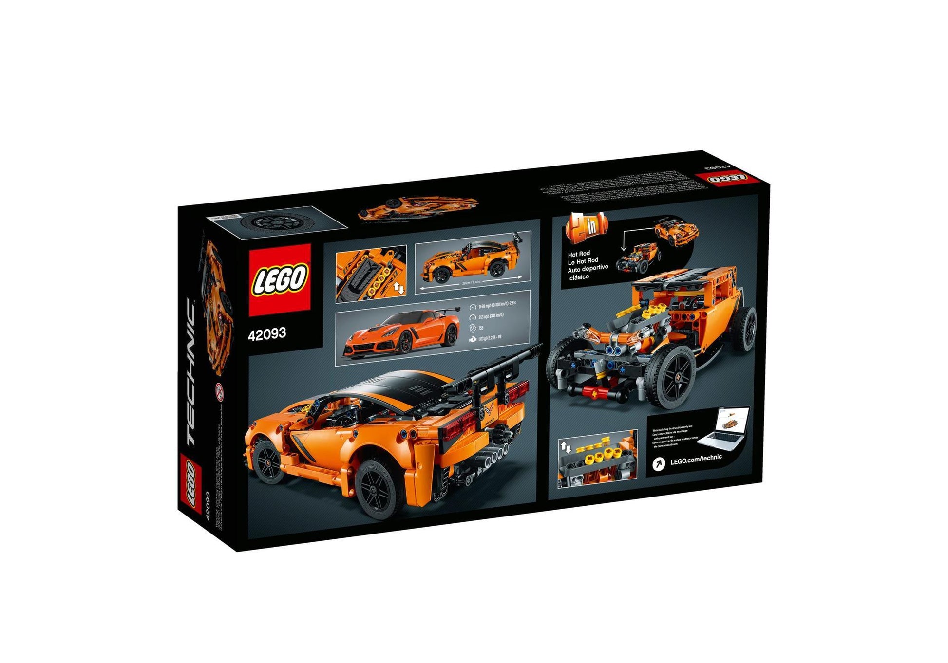 Lego 42093 Technic Chevrolet Corvette ZR1 - plegobil