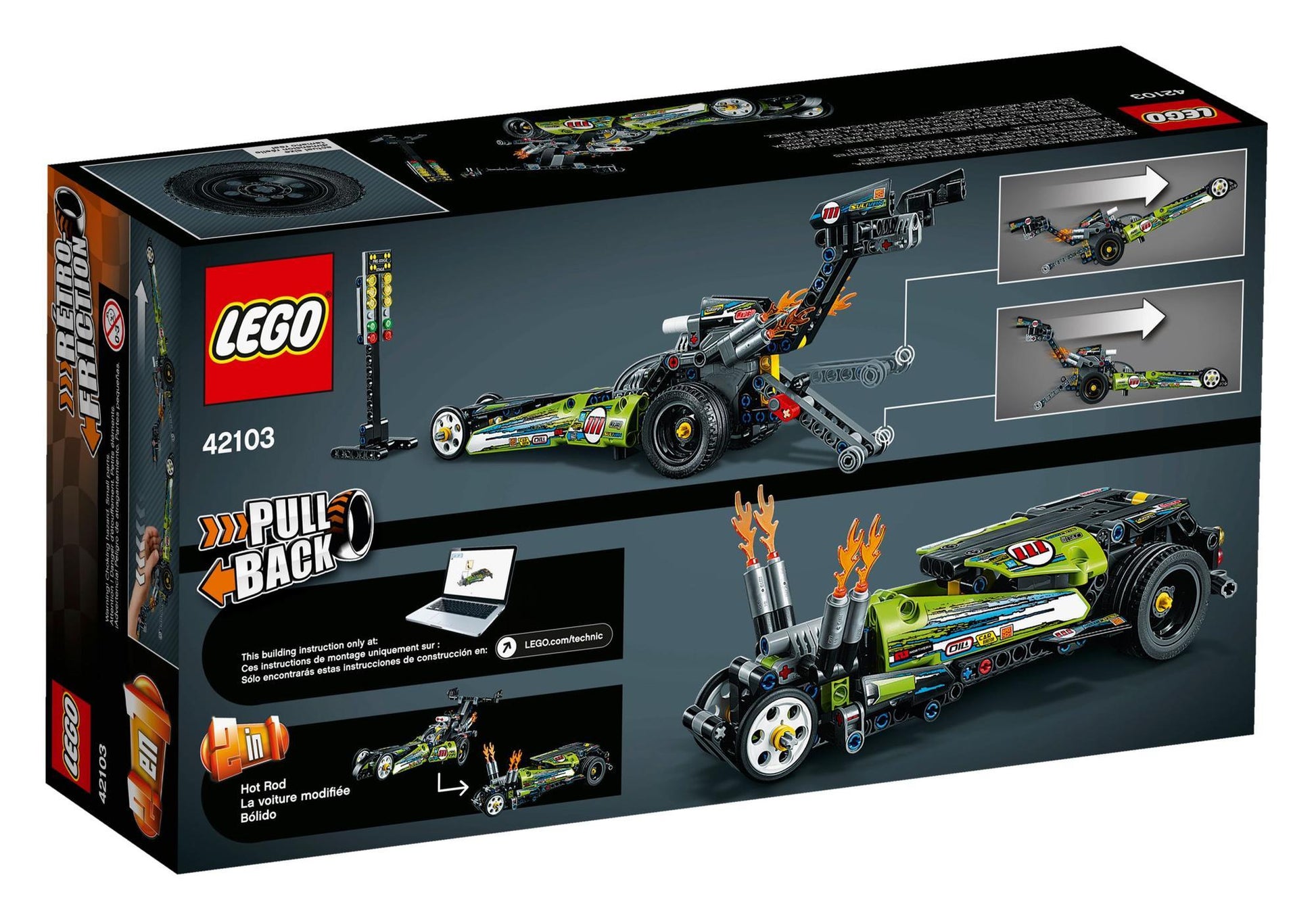 Lego 42103 Technic Dragster Rennauto - plegobil