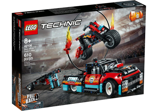 Lego 42106 Technic Stunt-Show mit Truck und Motorrad - plegobil