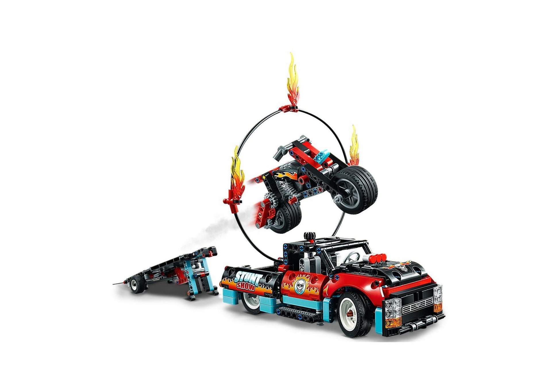 Lego 42106 Technic Stunt-Show mit Truck und Motorrad - plegobil
