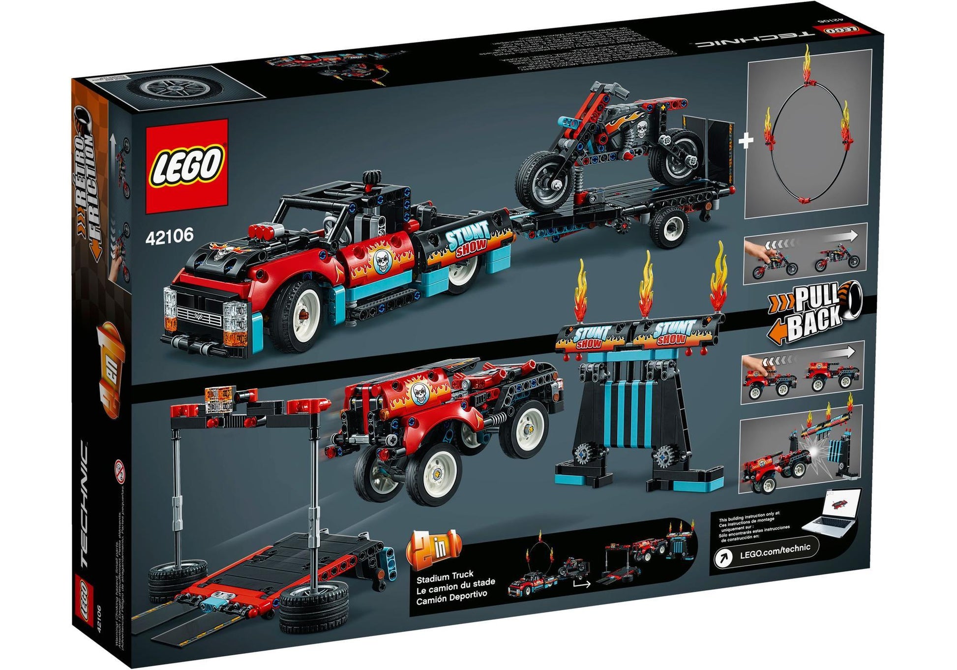 Lego 42106 Technic Stunt-Show mit Truck und Motorrad - plegobil