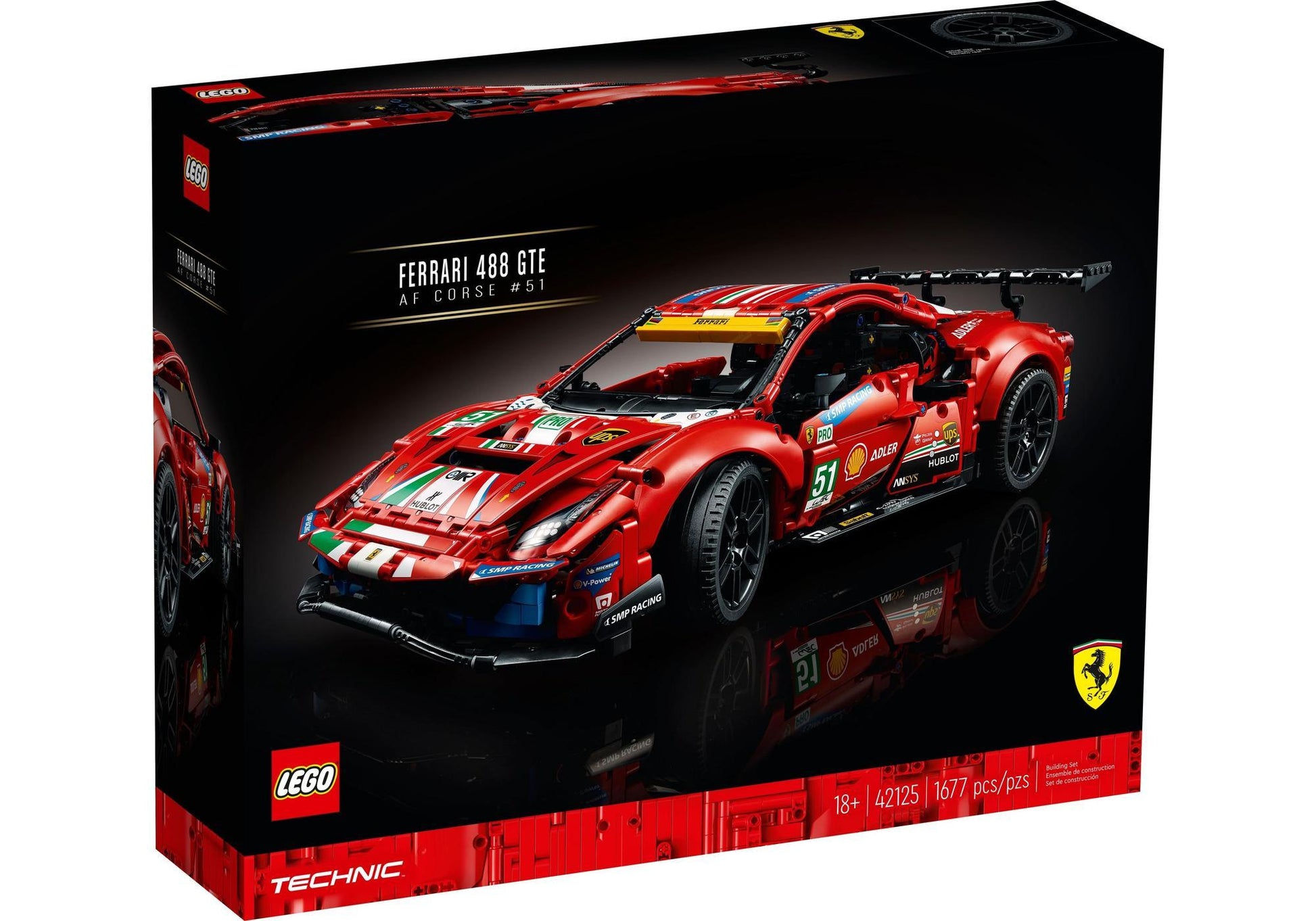 Lego 42125 Technic Ferrari 488 GTE AF Corse #51 - plegobil