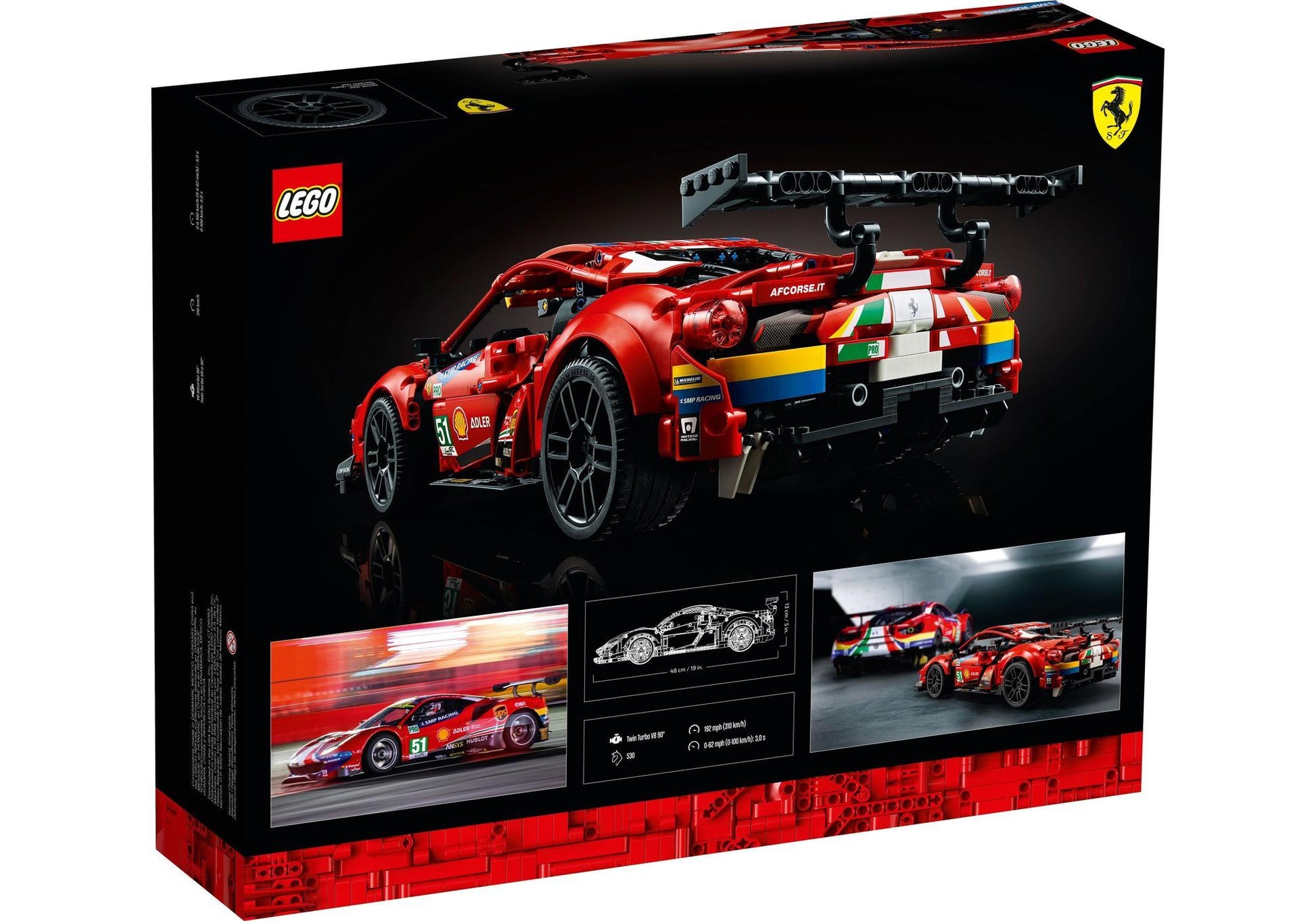 Lego 42125 Technic Ferrari 488 GTE AF Corse #51 - plegobil