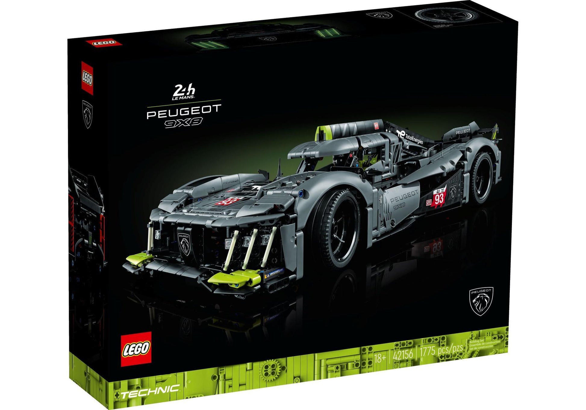 Lego 42156 Technic Peugot 9X8 24H Le Mans Hybrid Hypercar - plegobil