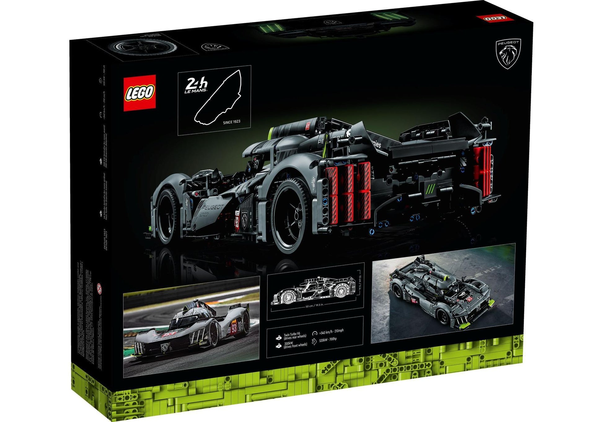 Lego 42156 Technic Peugot 9X8 24H Le Mans Hybrid Hypercar - plegobil