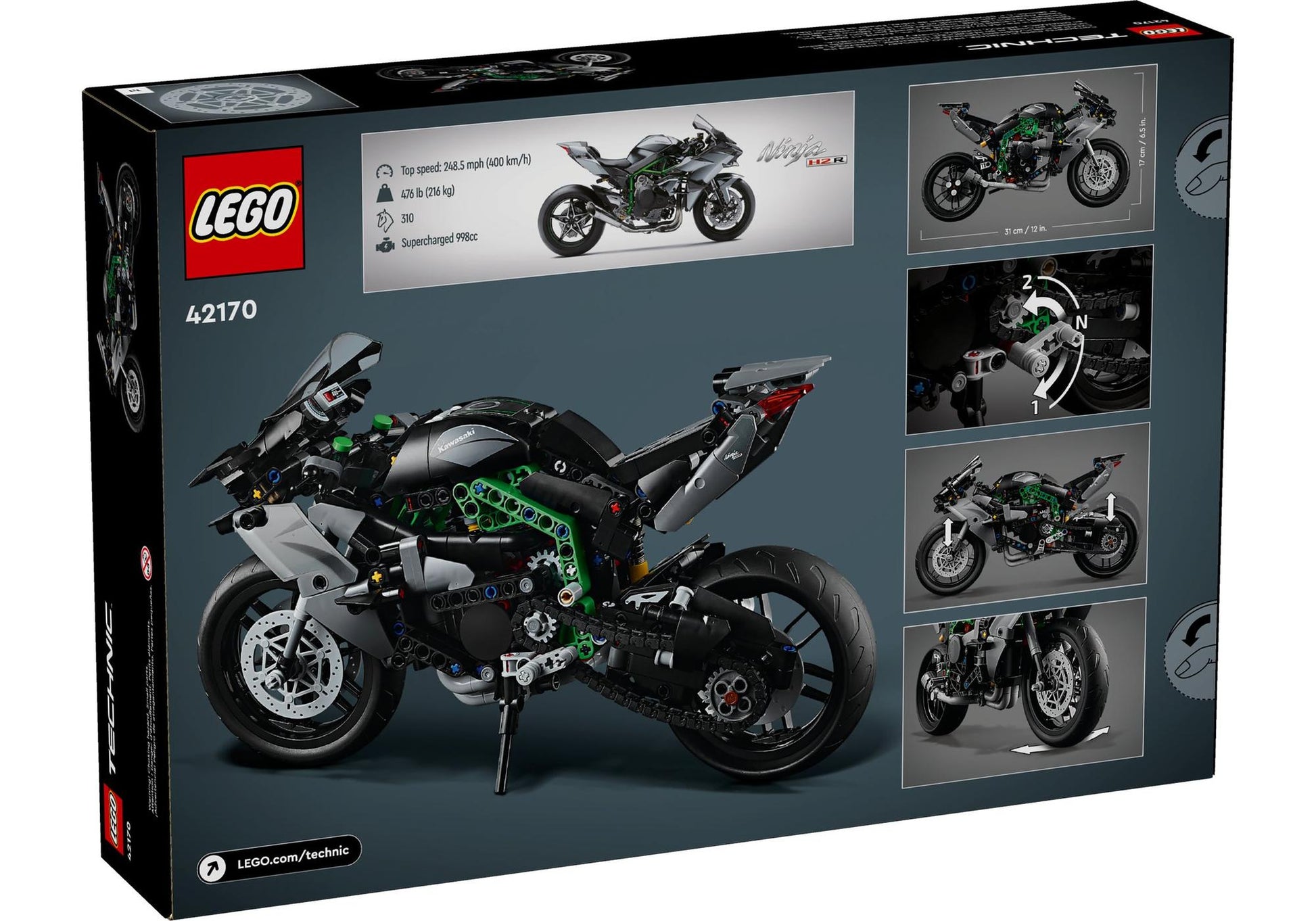 Lego 42170 Technic Kawasaki Ninja H2 Motorcycle - plegobil
