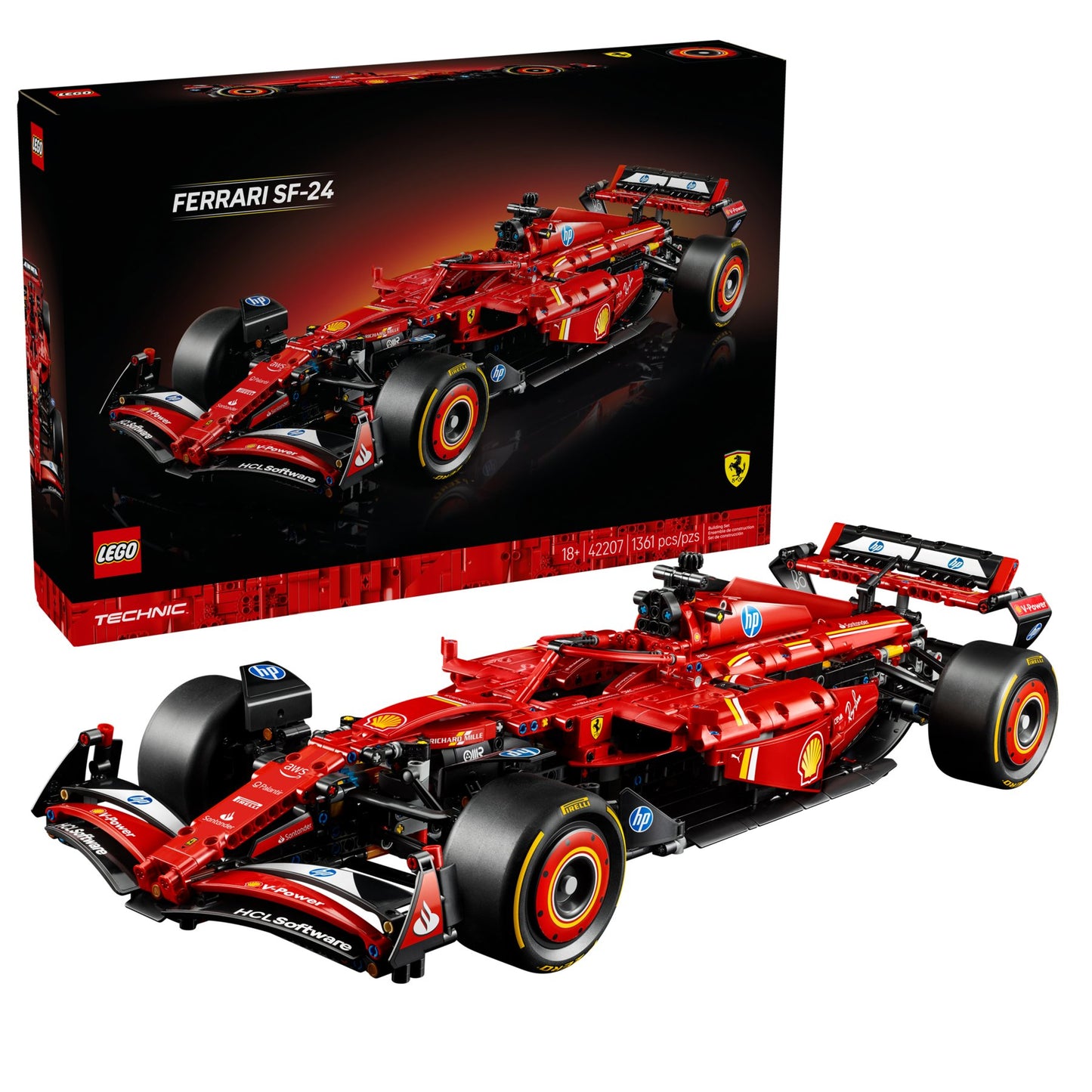 Lego 42207 Technic Ferrari SF-24 F1 Rennauto - plegobil