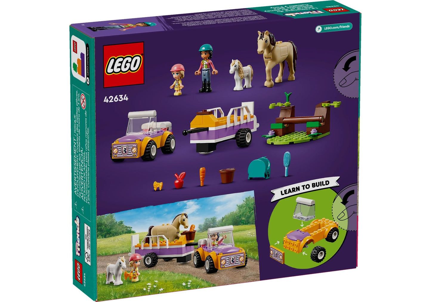 Lego 42634 Friends Pferde- und Pony-Anhänger - plegobil