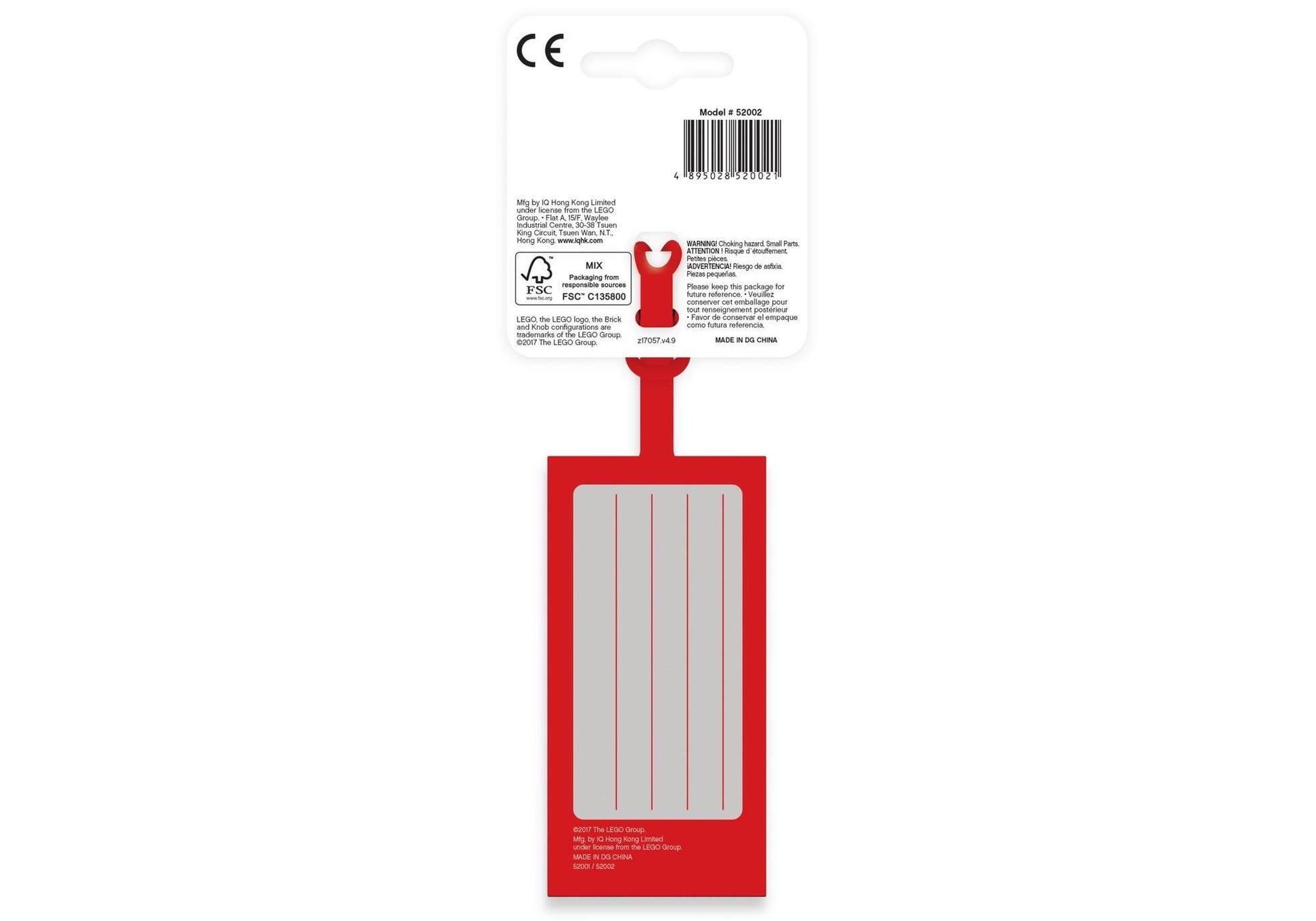 Lego 5005542 Gepäckanhänger 2x4 Stein Rot - plegobil