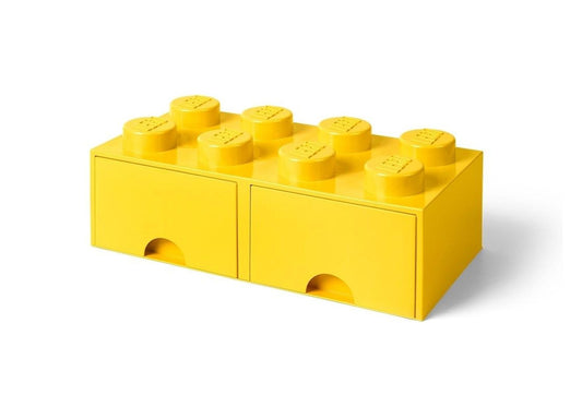 Lego 5006133 Merchandise Stein mit 8 Noppen und Schubfächern in Gelb - plegobil